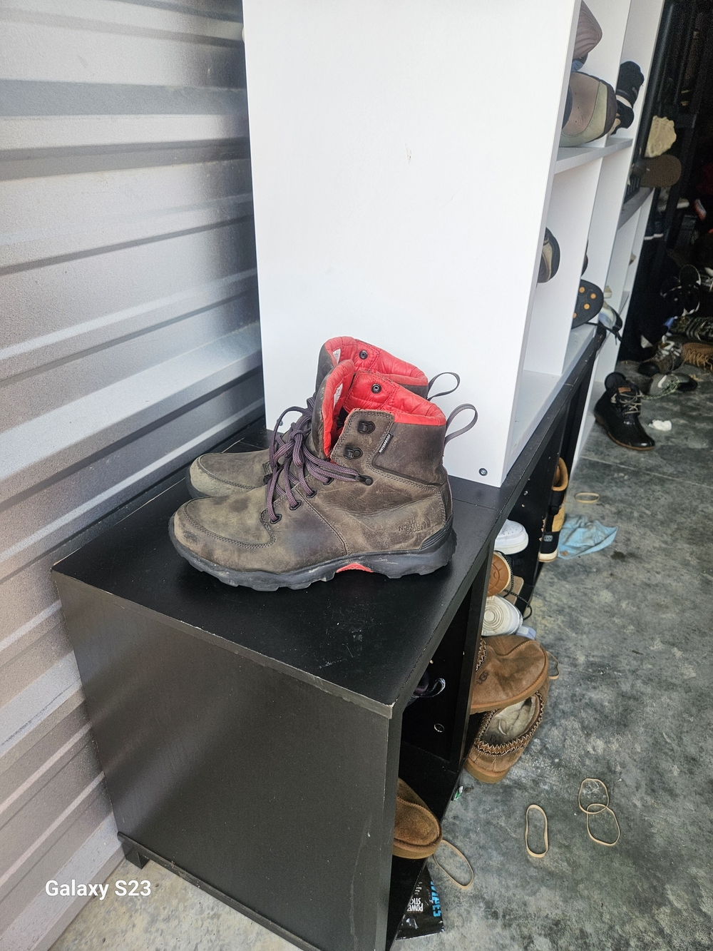 The North Face Men’s 10.5 Leather Hiking Boots Brown Red Outdoor Trail